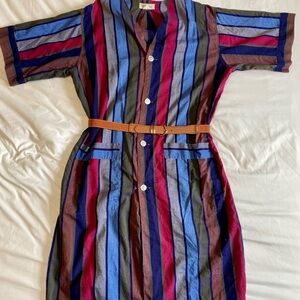 Vintage Browning Fifth Avenue Striped Shirt/Dress